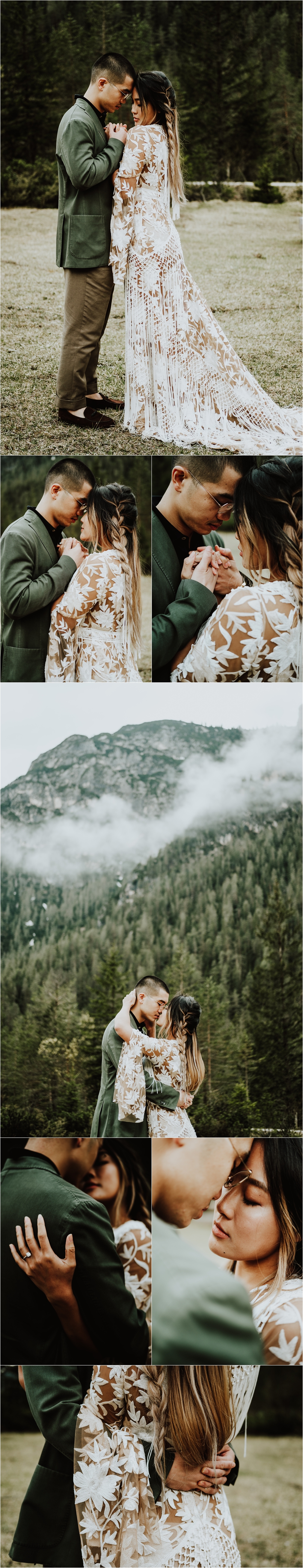 Moody mountains in the Dolomites for this adventure pre-wedding shoot by Wild Connections Photography