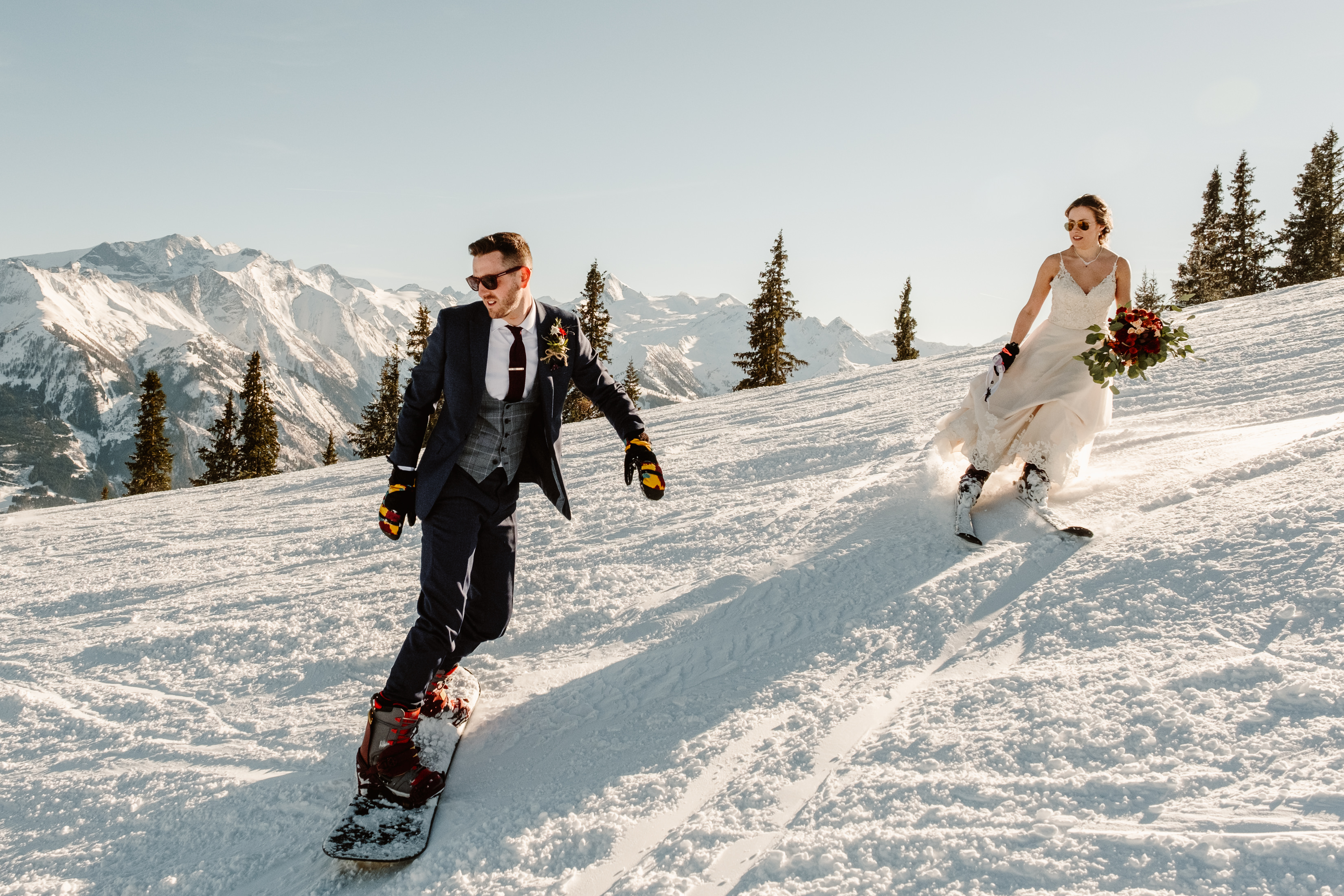 A ski and snowboard wedding in Austria by Wild Connections Photography