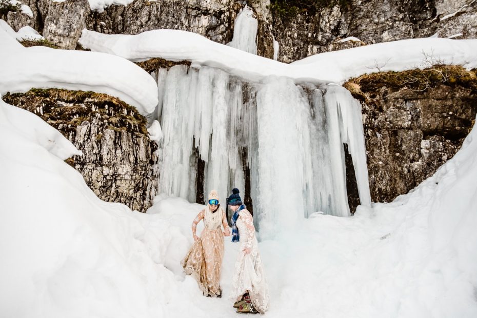 Lesbian wedding in the Austrian Alps by Wild Connections Photography