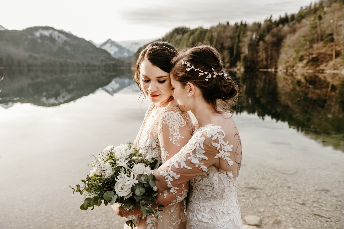Lesbian elopement wedding in Europe by Wild Connections Photography