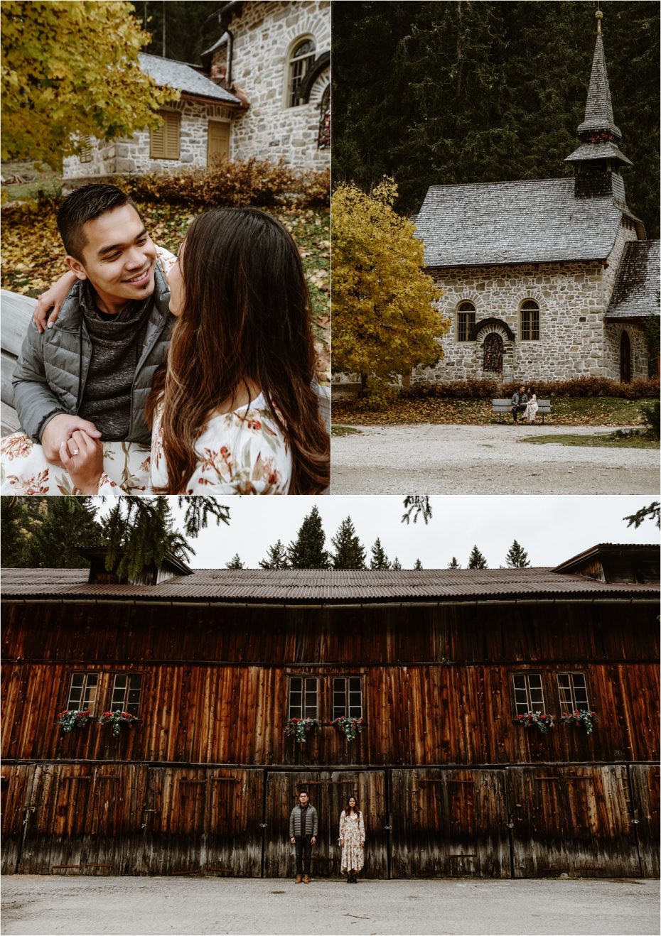 Engagement photos at Pragser Wildsee. Photos by Wild Connections Photography.