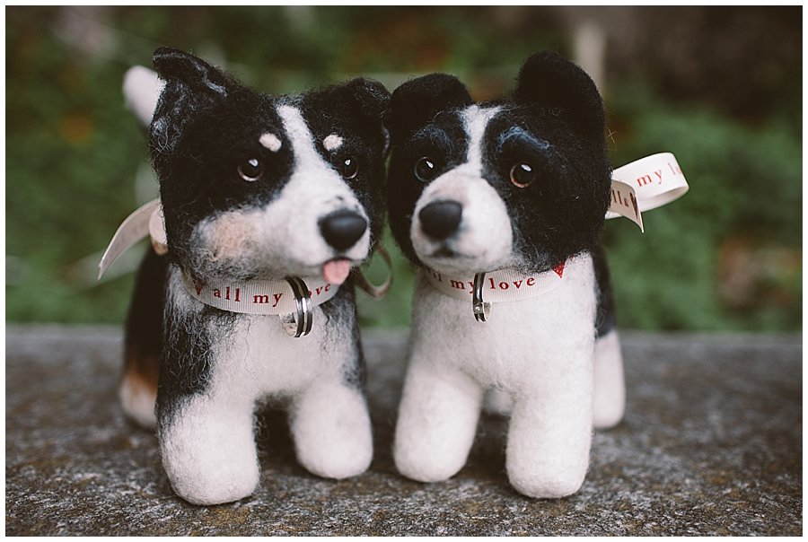 St Johann in Tirol Elopement shelter pups felt dogs as the ring holders by Wild Connections Photography