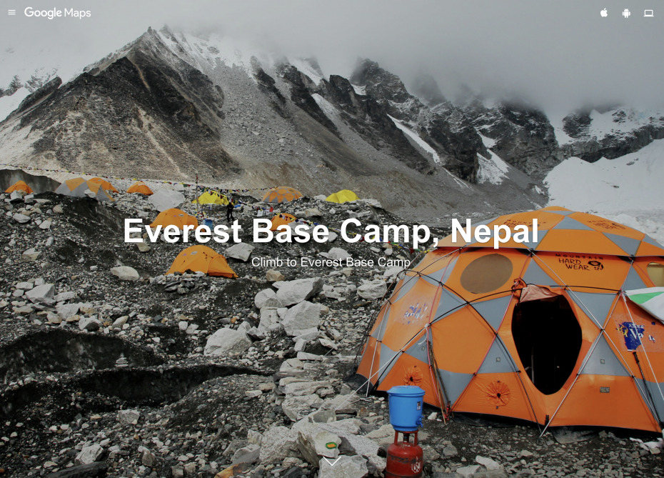 Google Maps Treks Everest Base Camp