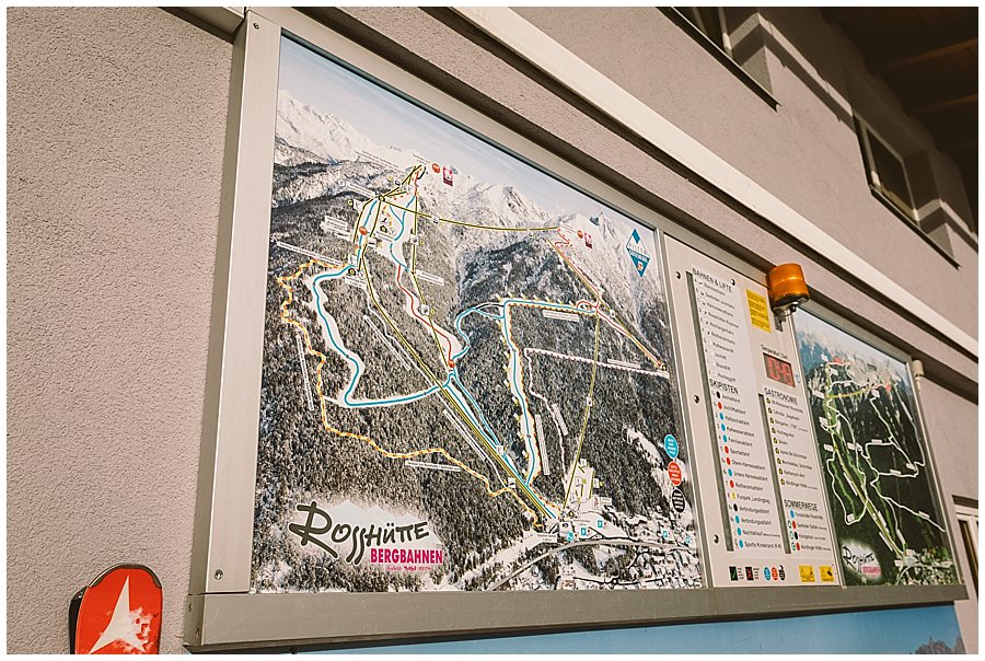 Piste plan for the Rosshütte ski area in Seefeld by Wild Connections Photography