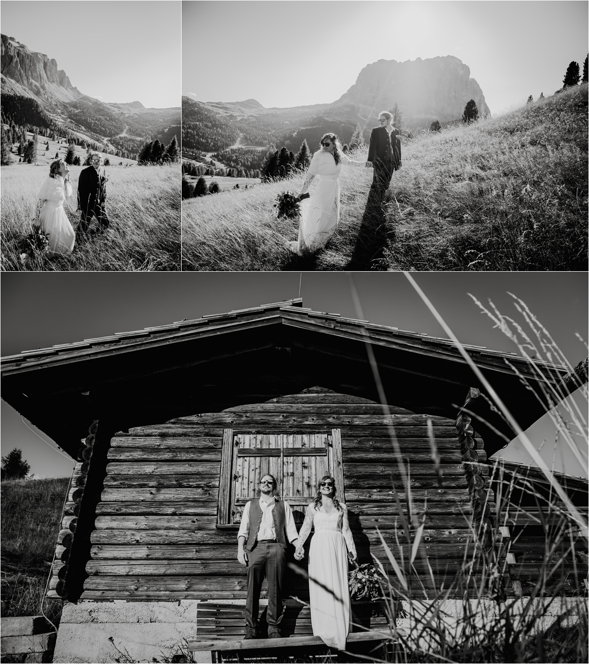 An alternative elopement in the Dolomites in Autumn. Photos by Wild Connections Photography