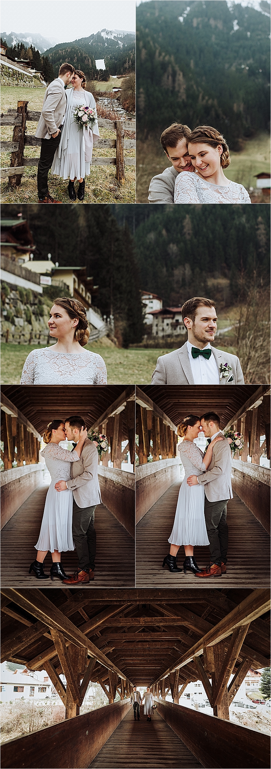 Springtime feels for this winter mountain elopement in Mayrhofen Austria by Wild Connections Photography