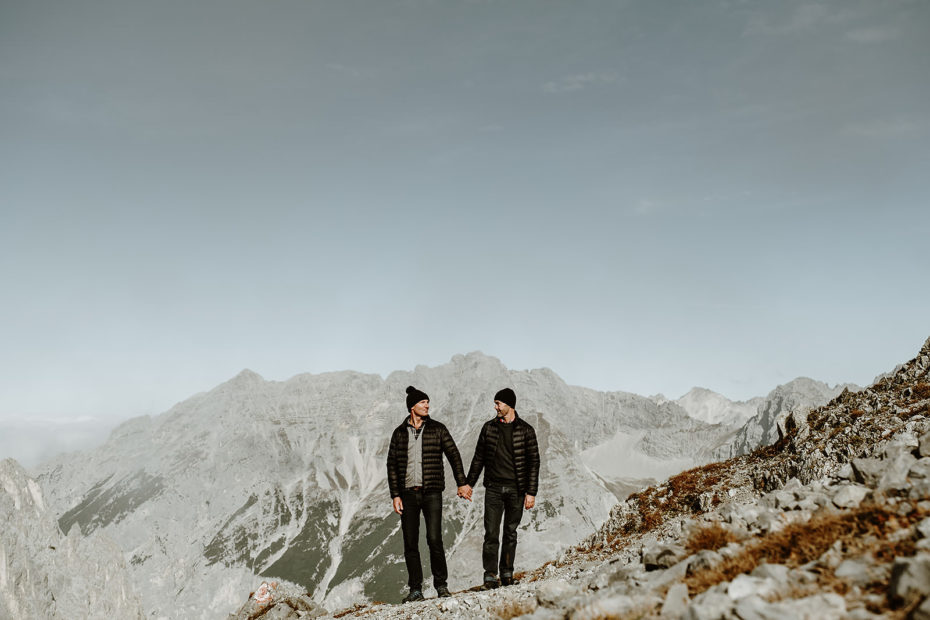 Two grooms LGBT elopement in Innsbruck Austria