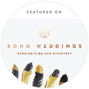 boho weddings featured badge