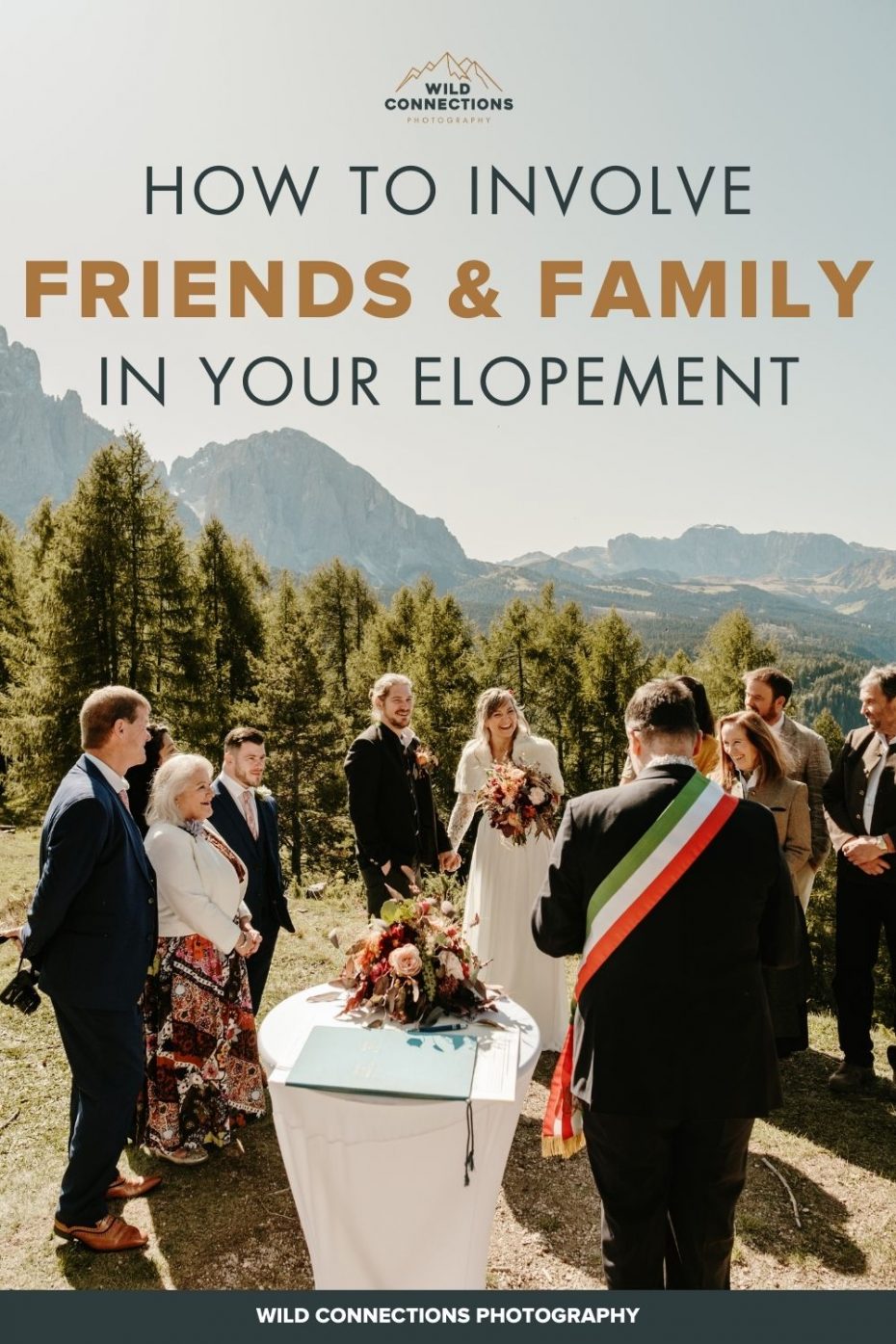 This couple include family in their elopement by having them attend the civil ceremony