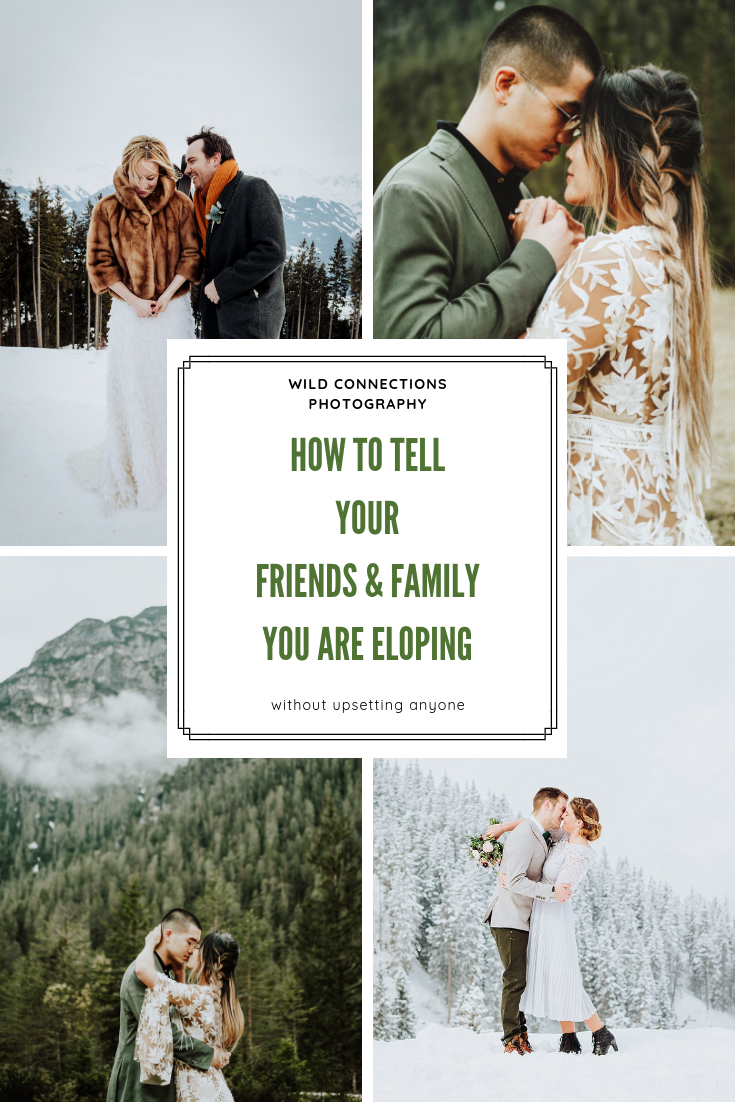 how to tell your friends and family you are eloping pinterest graphic
